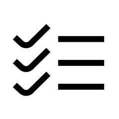 list check icon on white background