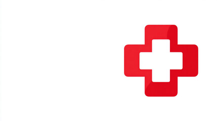 Fototapeta premium Simple red cross “X” mark on a clean blank background with empty caption space on the side. Minimalist design, clear and bold symbol for error, cancel, or no entry.