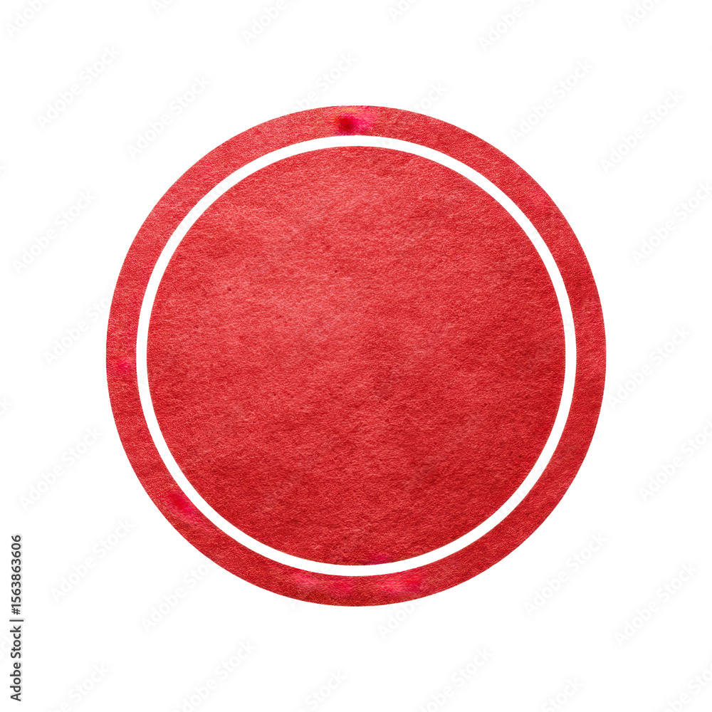 Poster round red paper background for creative design use with smooth texture and vibrant color ideal for v