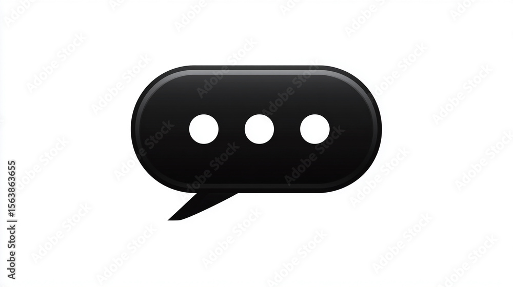 Wall mural minimalist send message icon on a clean blank background with ample caption space on the side. simpl