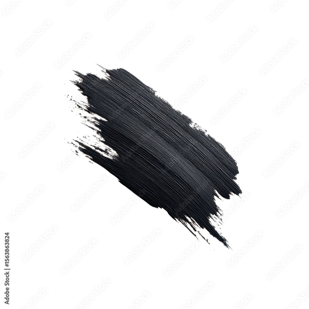Poster abstract black paint stroke on white background creating artistic texture ideal for modern design an
