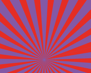 Blue And Red Sunburst Pattern Abstract Celebration Background. Ray. Radial.