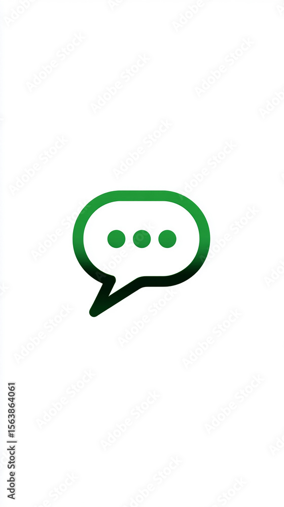 Wall mural minimalist send message icon on a clean blank background with ample caption space on the side. simpl
