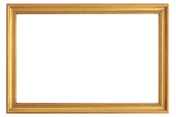 gold frame isolated on white