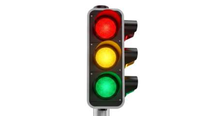 Traffic Signal: Red, Yellow, Green Lights - Urban Transportation Safety