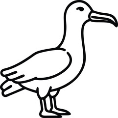  albatross line arts with white background 
