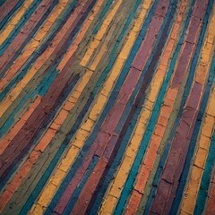 Colorful Striped Road Surface Abstract Pattern