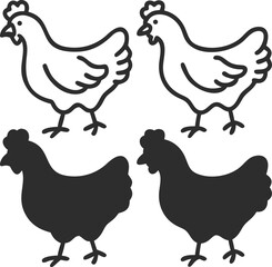  australorp chicken  line arts 