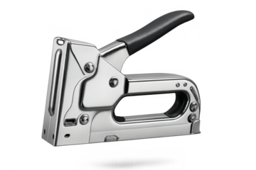 Heavy duty staple gun isolated on transparent background, hardware tool