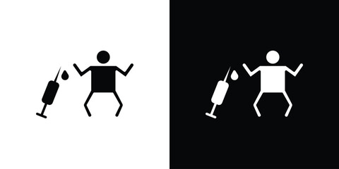 Baby Vaccination icon of glyph style design vector pack