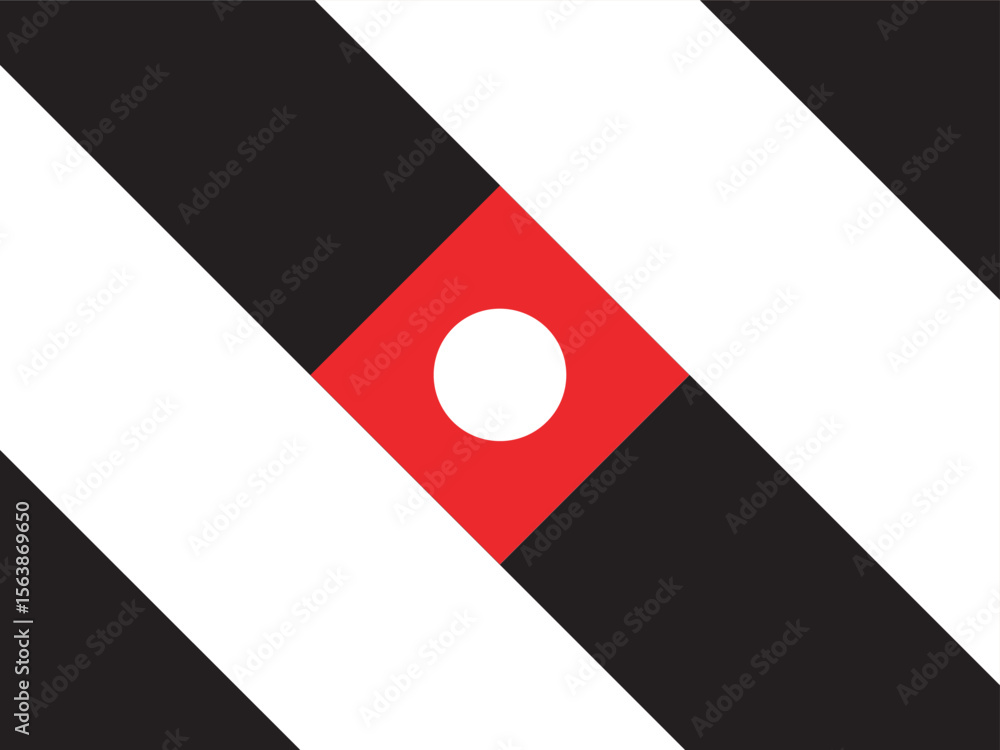 Poster abstract geometric diagonal stripe with a red diamond shape element