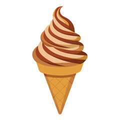Delicious chocolate ice cream cones, cold and sweet, perfect for a summer snack