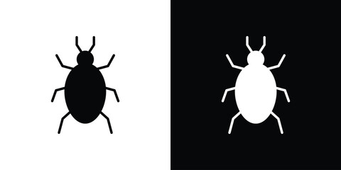 Bedbug icon of glyph style design vector pack