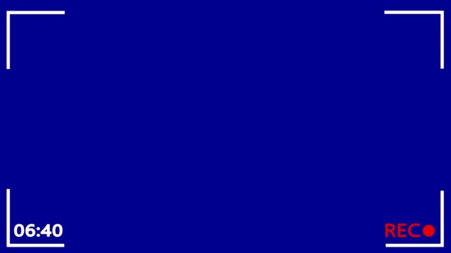 CCTV 4 camera display on main monitor with scan lines on black screen. Video footage display blue screen .10 minute recorder screen.