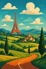 Eiffel countryside scenic landscape