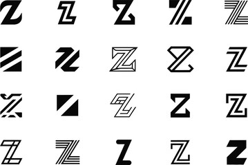 Fototapeta premium vector black font alphabet set