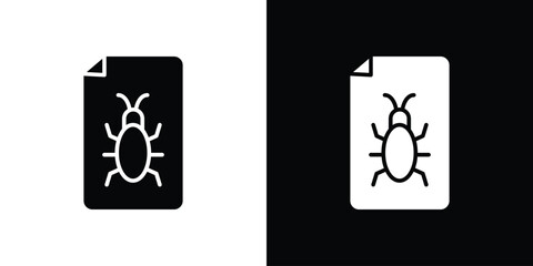 Bug report icon of glyph style design vector pack