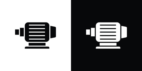 Car alternator icon of glyph style design vector pack