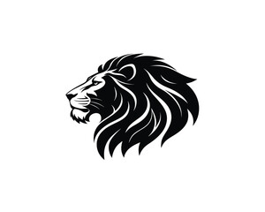 Lion Head vector illustration logo design template,