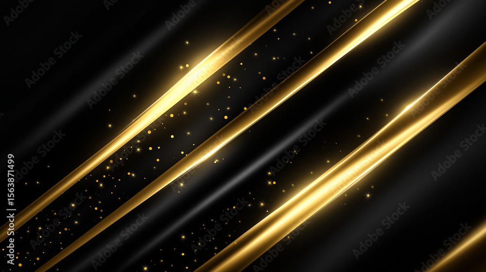 Poster luxurious dark backdrop with diagonal gold lines and subtle shadow depth creating an elegant profess