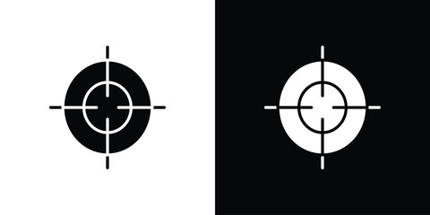 Focus icon of glyph style design vector pack