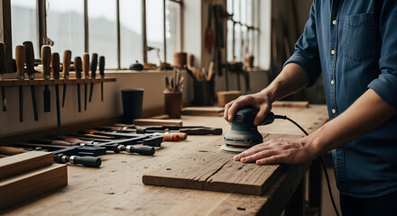 An engaging image capturing the essence of a do-it-yourself project or home improvement task. The scene showcases hands-on creativity, whether in crafting, decorating, or gardening, symbolizing produc