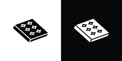 Mattress icon of glyph style design vector pack