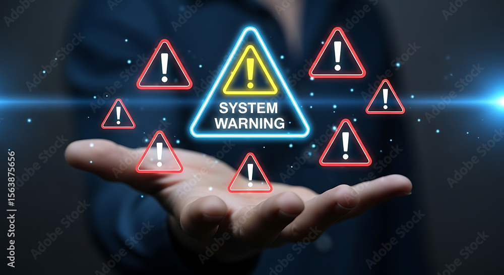 Poster warning alert system notification danger image