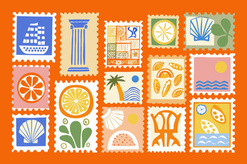 set of stamps