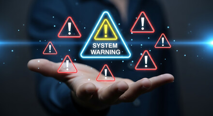 Warning alert system notification danger image