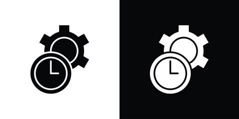 Productivity icon of glyph style design vector pack