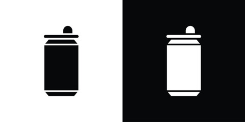 Soda can icon of glyph style design vector pack
