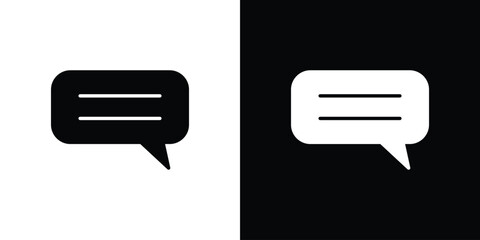 Text chat icon of glyph style design vector pack
