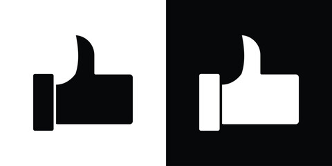 Obraz premium Thumb up icon of glyph style design vector pack