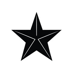 silver star isolated on white