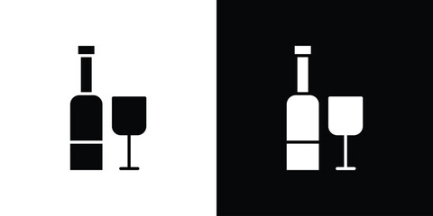 Vodka icon of glyph style design vector pack