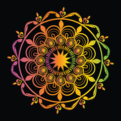 Elegant Luxury Mandala Design with Vibrant Gradient Colors