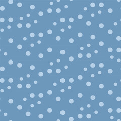 Light Blue Polka Dot Seamless Pattern for Nursery Wallpaper or Kids Fabric Design