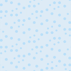 Light Blue Polka Dot Seamless Pattern for Nursery Wallpaper or Kids Fabric Design