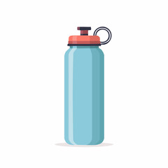 Hydration Companion: A sleek, powder blue water bottle, perfectly poised to quench thirst, embodying health, and eco-conscious living.
