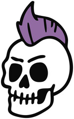 Punk vector icon with retro grunge style. Ideal for zines, stickers, posters, tattoos, and alternative fashion design. Punk Stickers. SVG. Vector.