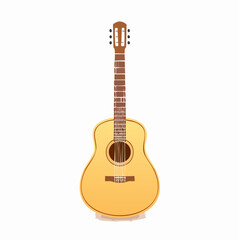 Acoustic Guitar: A beautifully rendered illustration of a classic acoustic guitar, with its strings and sound hole elegantly displayed, perfect for music lovers and artistic projects.