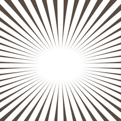 Obraz premium brown colour thik to thin sunburst seamless line pattern, stripes element. Action, burst, speed comic effect lines..