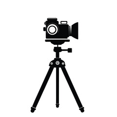 Tripod with Camera Icon – Filmmaking Equipment

