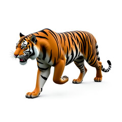 Obraz premium tiger on white background