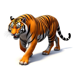 Obraz premium tiger on white background