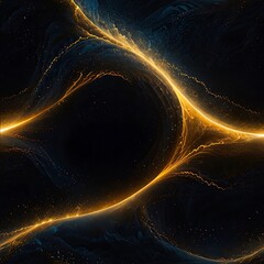 Golden celestial energy flow abstract