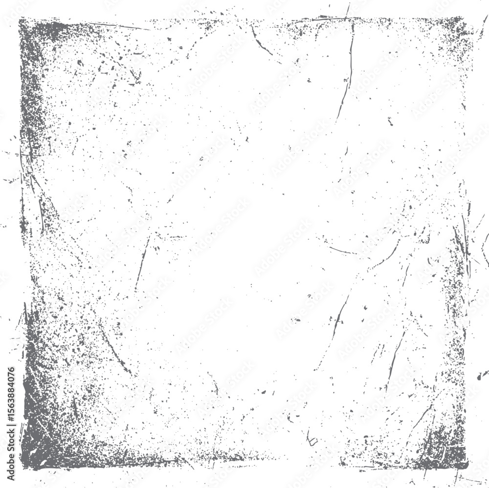 Poster distressed corner square texture with grunge noise. abstract frame overlay for background use. ideal