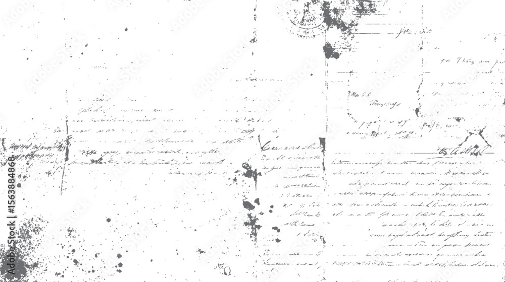 Fototapete vintage paper collage with handwritten script texture. grunge document overlay background. great for