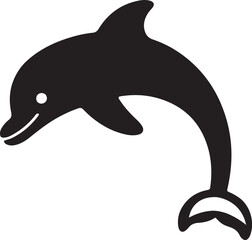 Dolphin Silhouettes Vector Art icon – Underwater Animal Clipart for Designers